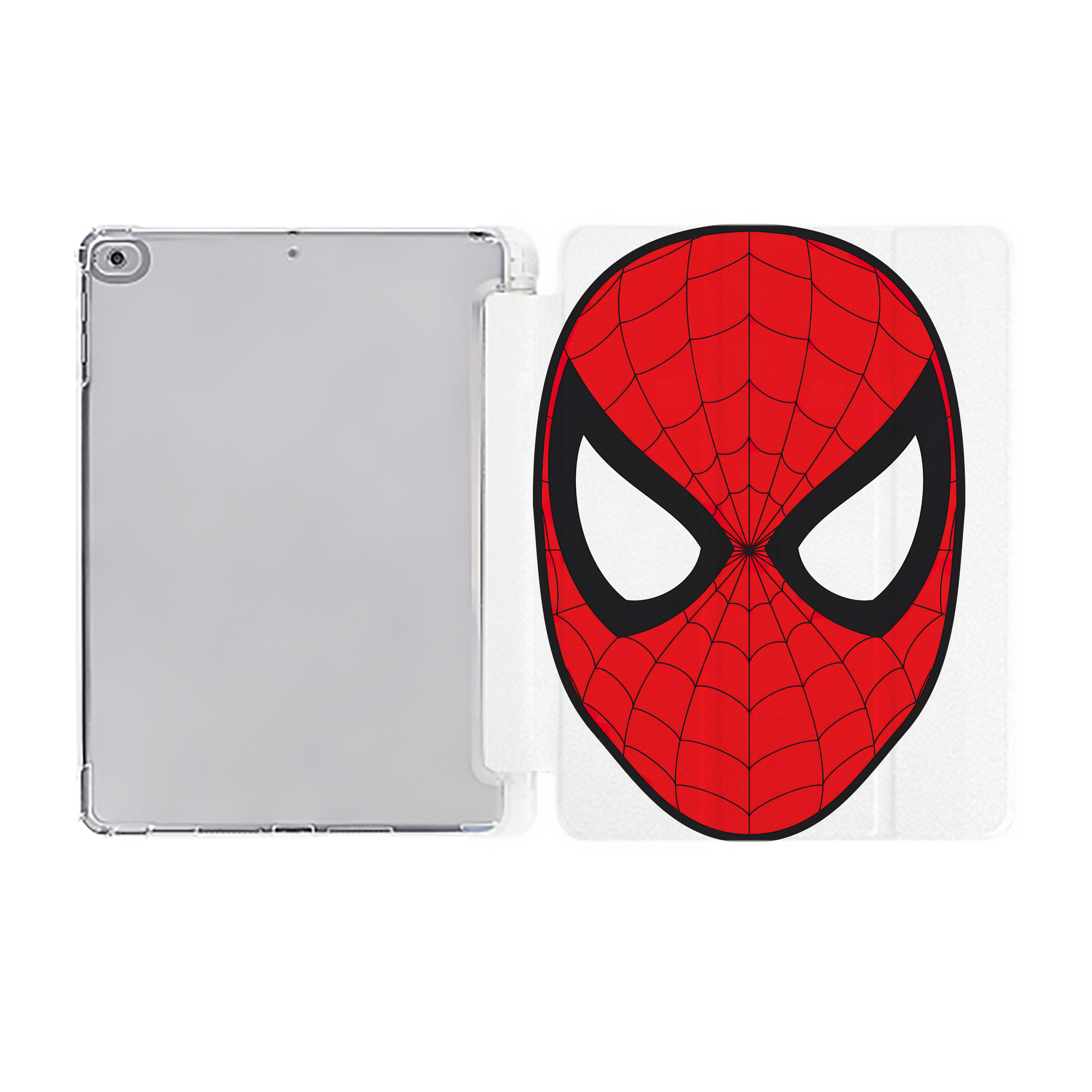 （画像用） Spider Man スパイダーマン IPad ケース ペン収納付き 三つ折りスタンド PUレザー×シリコン 対応機種9.5/10.5/10.9インチ